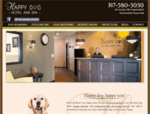 Tablet Screenshot of happydoghotelandspa.com